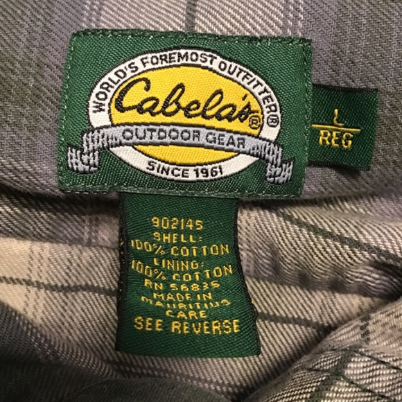 Cabela’s outdoor gear long sleeve green shirt size L - Picture 7 of 9